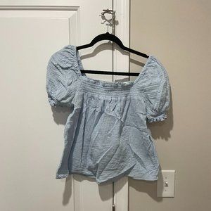 JCrew Smock Neck Blouse
